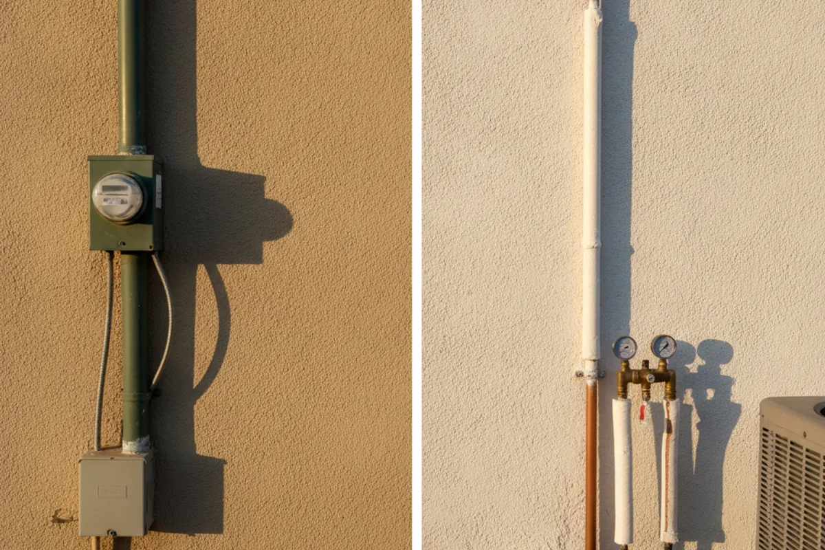 A San Diego home exterior showing fresh stucco finish in warm tan, applied with an integral color coat